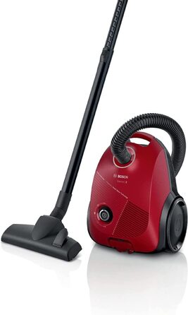 Пилосос із мішком BOSCH GL20S, 700 Вт, червоний (ємність 3,5 л, рівень шуму 80 дБ, радіус дії 8 м, регулятор потужності)