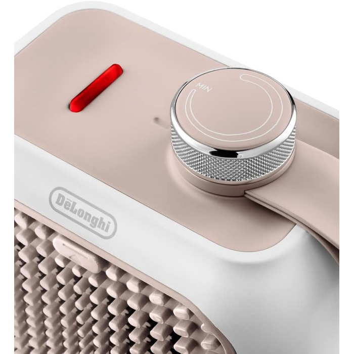 Настільний керамічний тепловентилятор De'Longhi Capsule Desk HFX10B03.PK, тихий міні-швидкий обігрівач, регульована решітка, захис
