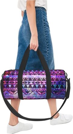 Спортивна сумка-мішок для подорожей, блискучий принт, чорна, універсальний розмір