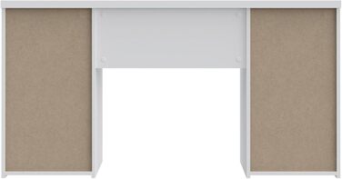 Письмовий стіл FORTE Net106 з 4 шухлядами та 1 дверцятами, інженерна деревина, матово-білий, 145 x 60 x 76,3 см. Матово-білий, 4 шухляди, 1 дверцята.