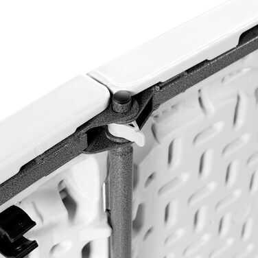 Складаний фуршетний стіл COSTWAY 153x74 см, розкладний стіл з ручкою для перенесення, стіл для вечірок, пластиковий кемпінговий стіл, садовий стіл для саду, тераси та балкону