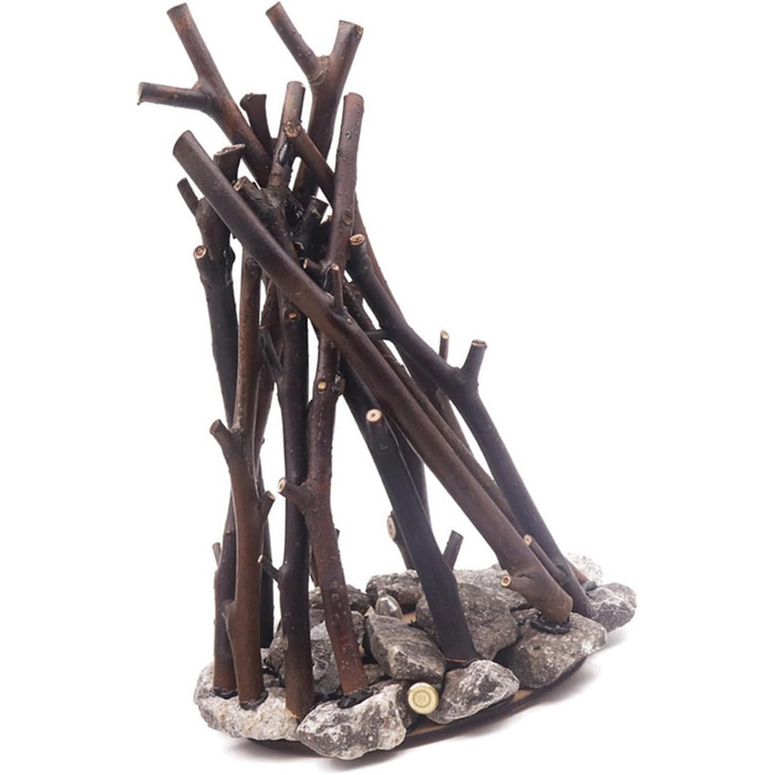 Лампа для вогнища на батарейках з підсвічуванням кам&39яної основи, реалістичний скрипучий звук, 3 регульовані режими освітлення, портативна лампа зі штучним полум&39ям з природним виглядом