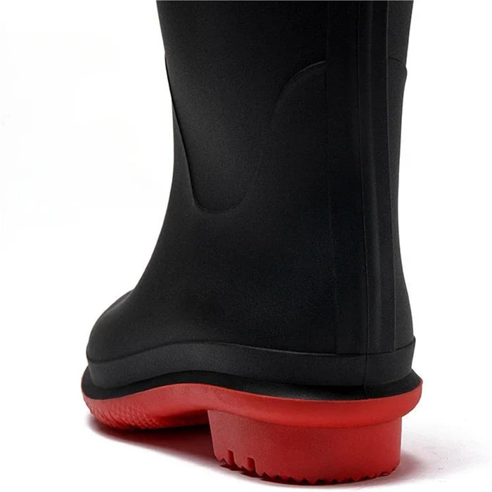 Зносостійке, нековзне чоловіче взуття з ПВХ без шнурків, водонепроникні пластикові гумові чоботи для чоловіків та підлітків, гумові чоботи на низькому підборі для дорослих, розмір 41 EU, чорний колір