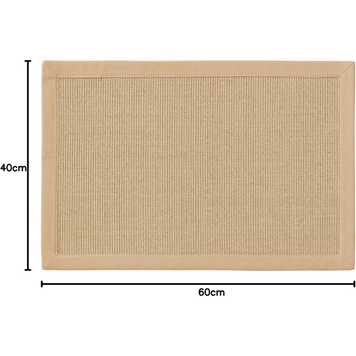 Килим benuta Nest з сизалю з натурального волокна Sana - кремовий 40x60 см - міцний килим для їдальні та вітальні - 100 натуральне сизалеве волокно - позачасовий дизайн 40 x 60 см (прямокутний) кремовий
