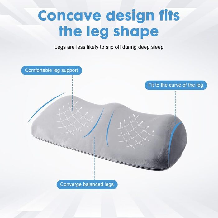 Подушка для колін для тих, хто спить на боці, подушка для підняття ніг, подушка з пінного матеріалу з ефектом пам&39яті для колін та ніг, полегшення болю в стопах - домашній офіс, подорожі