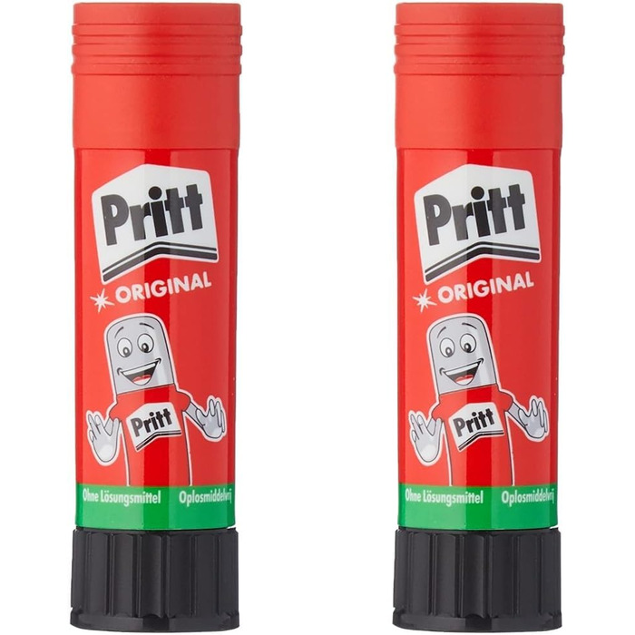 Клей-олівець Pritt, безпечний і зручний для дітей клей для мистецтва та рукоділля, міцний клей для шкільного та канцелярського приладдя, 22 г Pritt stick, 9H PK611 (упаковка з 2 шт. ) клей-олівець 22 г (упаковка з 2 шт. ) один продукт