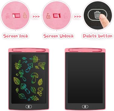 РК-планшет для письма, іграшка для дітей 8,5 дюймів, 2 упаковки дошки для малювання, РК-дошка для письма для дітей, іграшки для ді