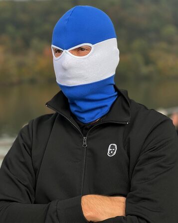 Балаклава PGWEAR у синьо-білу смужку Маска-балаклава-шапка Ультрас Хулігани