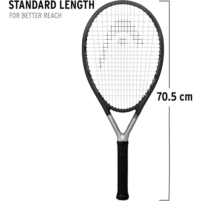 Тенісна ракетка HEAD Titanium Ti.S6, сіра, для чоловіків