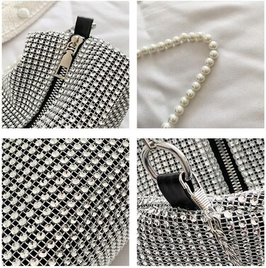 Клатч жіноча вечірня сумочка маленька блискуча сумочка елегантний весільний весільний клатч перлове намисто вечірні сумочки маленькі золоті срібні