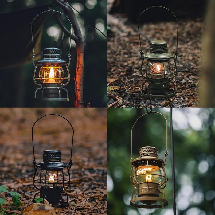 Ліхтар Thousand Winds Petroleum Storm, кемпінговий ліхтар, гасовий ліхтар Залізниця з ручкою для перенесення, вітрозахисний для використання на свіжому повітрі, кемпінгу, походів, патіо, пікніка - чорний