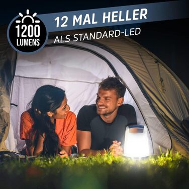 Ліхтар для кемпінгу Energizer SMART, акумуляторний, 1200 люмен, водонепроникний IPX4, освітлення на 360 градусів, кемпінговий ліхтар, включаючи зарядний кабель