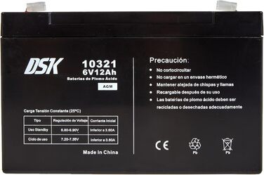 Герметичний свинцево-кислотний акумулятор AGM 6V 4,5Ah / 12Ah