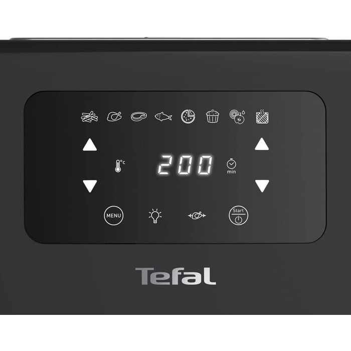 Аерофритюрниця Tefal FW5018 Easy Fry & Grill 9-в-1 11 літрів на 6 порцій 7 Аксесуари 8 програм Онлайн рецепти Здорова фритюрниця без олії Швидко та енергозберігаючі чорний Easy Fry Духовка та гриль 11 л