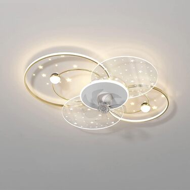 Вт світлодіодний стельовий світильник з можливістю регулювання, стельовий вентилятор зі світлодіодним підсвічуванням, регульованою