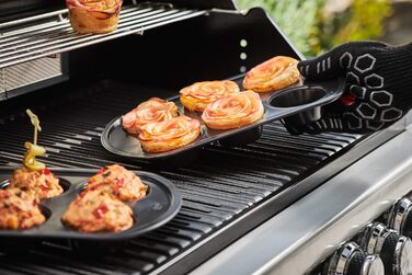 Рукавички для барбекю преміум-класу RSLE, високоякісні рукавички для захисту від опіків, дихаючі та термостійкі до 350C, метаарамі