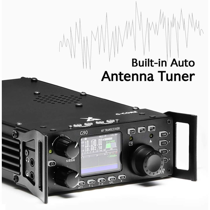 ВЧ трансивер Короткохвильовий трансивер 20 Вт SSB/CW/AM/FM SDR структура з інтегрованим автоматичним антенним тюнером, 90