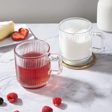 ПРОЕКТУВАННЯ Д.М MASTER 6 шт. , 350 мл - окуляри з вертикальною смужкою. Склянка для кави/чаю, довго тримає тепло, ідеально підход