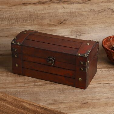 Виготовлена вручну вінтажна дерев&39яна скринька для зберігання колекцій предметів мистецтва та ремесел. Вишукана скринька для ювелірних виробів для дизайну інтер&39єру (S) casual