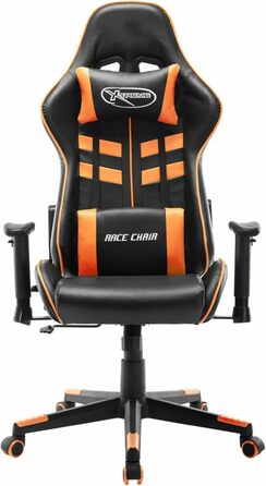 Ігрове крісло, офісне крісло, ігрове крісло, письмове крісло, обертове крісло, чорно-помаранчева штучна шкіра