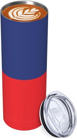 Кухоль з прямою трубочкою, дизайн прапор Ліхтенштейну, дорожній кухоль з принтом, підходить для кемпінгу, офісу та дому, 590 мл