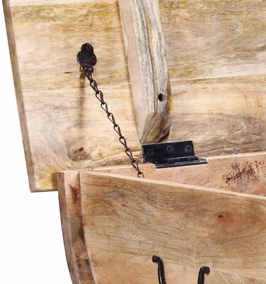 Журнальний столик з масиву мангового дерева 88x50x40 см, приставний столик