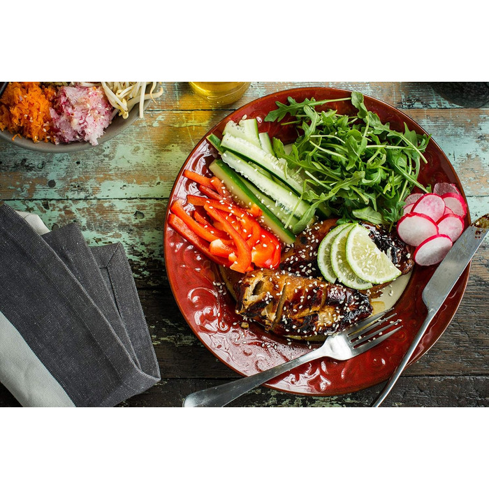 Розмір 24х17см - на 3 порції Compact Steel Red (для м'яса, риби та овочів, паніні та бутербродниці, зменшує до 42 жиру)25030-56 Компактний одинарний