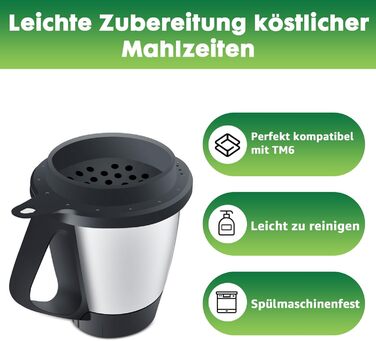 Сито Sptzle Сумісне з аксесуарами Thermomix Tm6, насадка Sptzle для Vorwerk Аксесуари Thermomix з силіконовим скребком, сито Sptzle для кухонного комбайна Швидко підготовлений прес Spaetzle Spaetzle