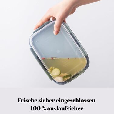 Герметичні контейнери LocknLock з кришками контейнери для зберігання продуктів з BPA-вільного пластику штабельовані контейнери для приготування їжі, придатні для мікрохвильової печі, не протікають, можна мити в посудомийній машині (910 мл)