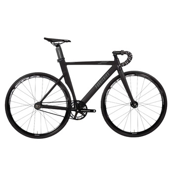 Велосипед з фіксованою передачею, з однією швидкістю Fixie, жорстка втулка, алюмінієва рама та карбонова вилка, колеса 28 дюймів, 5 кольорів, 3 розміри, 7,95 кг (розмір M), матово-чорний та графітовий, довжина 58 см