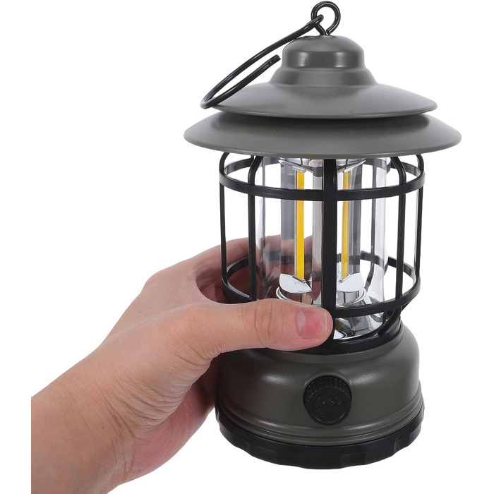 Акумуляторний світлодіодний кемпінговий ліхтар Наметовий ліхтар для використання на вулиці під час відключення електроенергії, ідеально підходить для походів та подорожей аварійний ліхтар для походів та кемпінгу, оливково-зелений