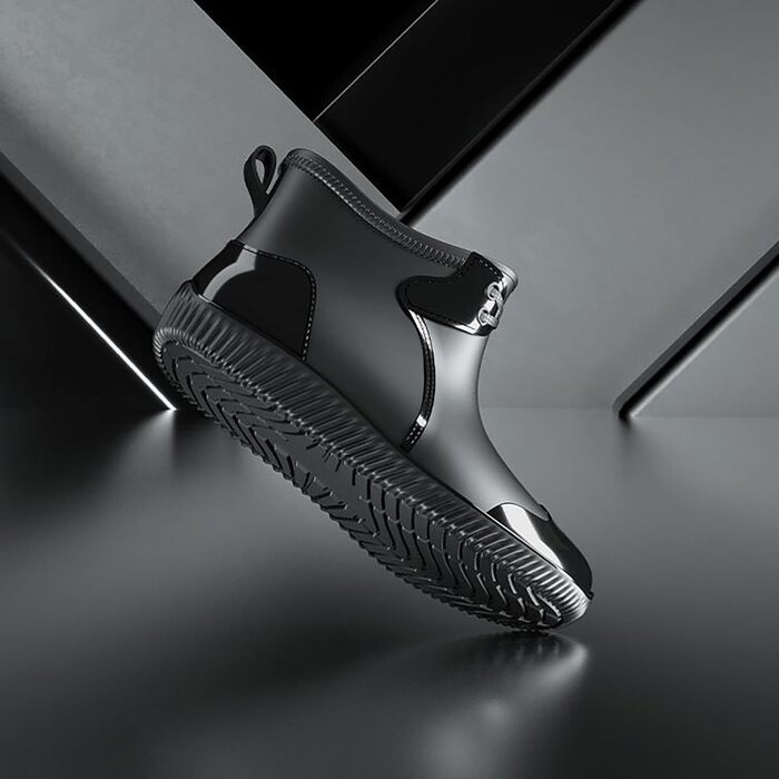 Універсальне чоловіче легке гумове робоче взуття, чоловіче коротке гумове взуття, взуття для риболовлі на свіжому повітрі, широкі гумові чоботи до литок, нековзні короткі чоботи на платформі, водне взуття, чоботи без шнурівки, водонепроникні, розмір 44 EU