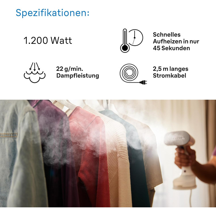 Паровий випрямляч Braun QuickStyle 5 GS5011PU, технологія Dual FreeGlide 3D, технологія FastSteam, відпарювач, пара 22 г / хв, рез