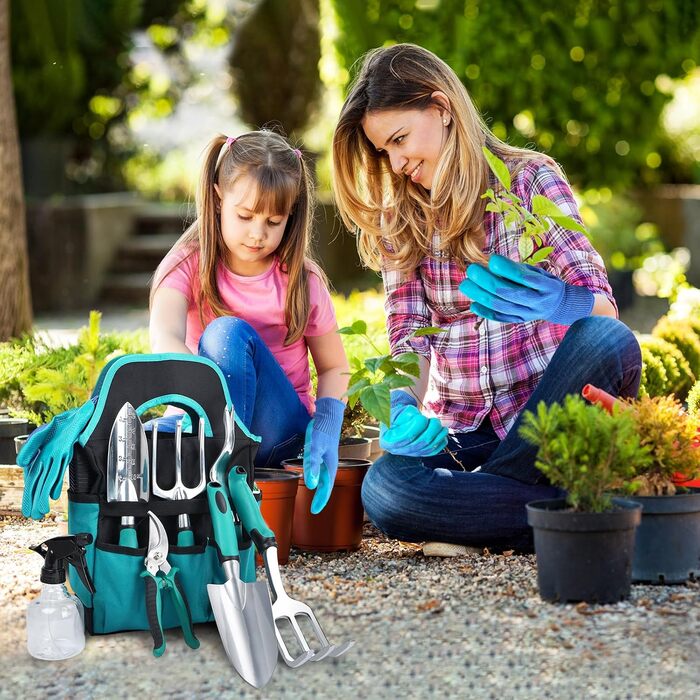Набір садових інструментів Gartenwerkzeug, 22 предмети комплект для догляду за садом з органайзером-сумкою, ідеальний подарунок для садівників та садівниць