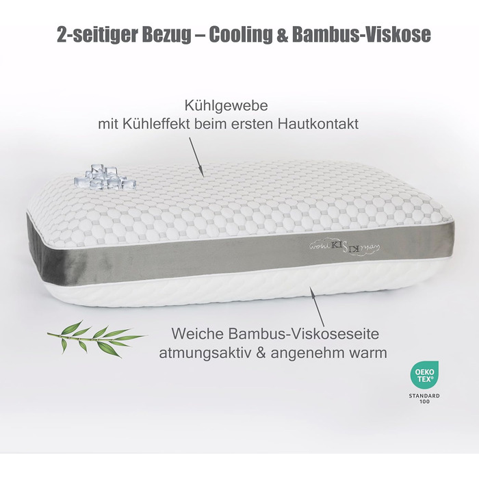 Подушка для шиї з піни з ефектом пам&39яті Ергономічна подушка 55x35x12 см, регульована по висоті Подушка для сну на боці Подушка для сну на животі Подушка для сну на спині