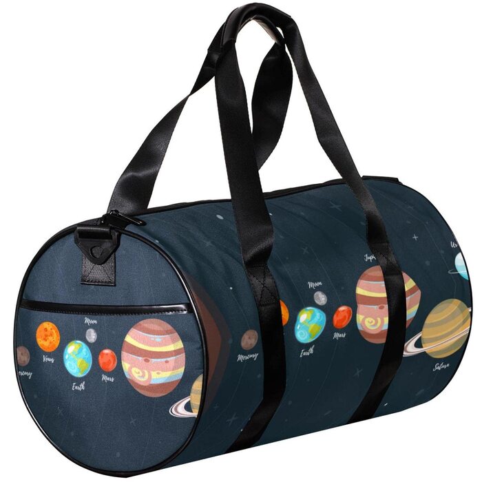 Спортивна сумка, маленька дорожня сумка, сумка для шопінгу та йоги, сумка з принтом Сонячна система, сумка для фітнесу на відкритому повітрі, сумка-шопер