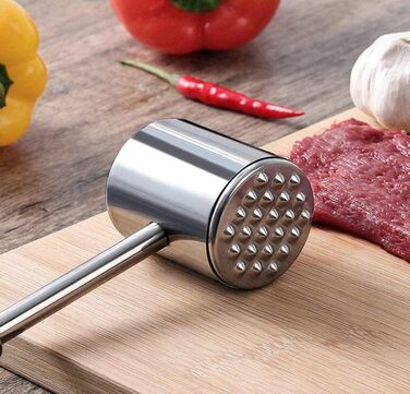 Набір для розпушування м'яса Marindo - розпушувач м'яса та щітка для чищення в комплекті двосторонній розпушувач м'яса з нержавіючої сталі, можна мити в посудомийній машині розпушувач м'яса з 20 лезами з нержавіючої сталі