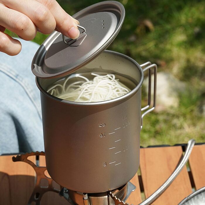 Легкий металевий кухоль з складною ручкою, посуд для пікніка та подорожей, 550 мл