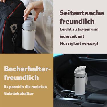 Ізольована пляшка для води OISIZ з нержавіючої сталі 720 мл з кришкою-трубочкою 2-в-1, захисним замком One Click, 100 герметична, зберігає напої холодними протягом 24 годин, вакуумна пляшка для води об&39ємом 24 унції для подорожей та спорту, фіолетовий к