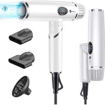 Іонний фен Slopehill 2000 Вт професійний фен, легкий та складаний/низький рівень шуму/магнітний розсіювач/надзвичайно довгий шнур/