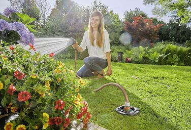 Розетка для води спринклерної системи Gardena із зовнішньою різьбою 3/4 дюйма точка забору води трубопровідної системи, вбудований запірний клапан, знімний екран для бруду, підземна установка (08266-20)