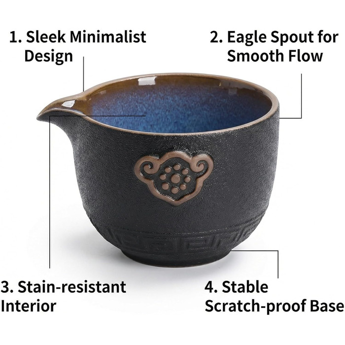 Китайський чайний набір Кунг-Фу, кераміка чайник, баночка для чаю, 2 чашки та зручна сумка для транспортування. Ідеально підходить для дому, офісу, пікніків та щоденного використання.