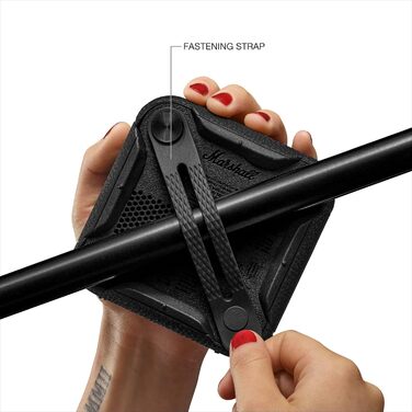 Бездротова Bluetooth-колонка Marshall Willen II, понад 17 годин без підзарядки, водонепроникна за стандартом IP67 - чорний і латун