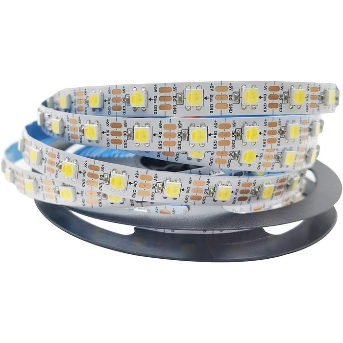 Світлодіодна стрічка Vrabocry SK6812 WWA Pixel 5M 5V 30 60 144 LEDs/M Програмована адресна одиночна WS2812B тепла біла біла бурштинова стрічка (5M 60LED на метр)