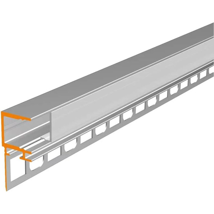 Покриття профілю плитки Алюміній 2м анодований Смуга для плитки для світлодіодних стрічок шириною до 1 см Рейка для плитки U-подібного профілю акрилова кришка молочно-біла (опал) торцеві заглушки 1 х 2м