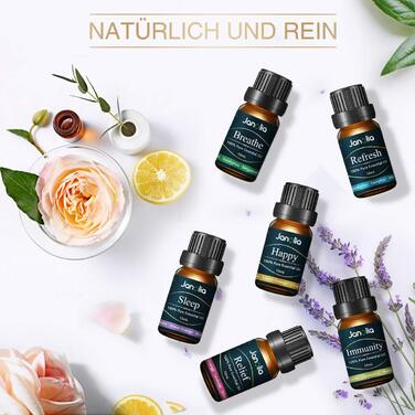 Набір ефірних олій Janolia, пакет оновлення, набір чистих натуральних ароматичних олій для розслаблення дифузора покращують сон