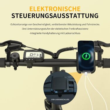 Складаний електровелосипед ESKUTE D100 16 x 2,5 дюйма, електричний велосипед для чоловіків та жінок, фетбайк зі знімним акумулятором 36 В 13 Аг, великий запас ходу до 100 км, складний педальний велосипед для дорослих, світло-жовтий, стандартний