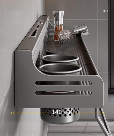 Настінна полиця для спецій, органайзер для спецій без свердління, підвісні полиці для спецій, клейкий тримач для спецій, металева настінна полиця для кухонних дверцят шаф, кухонна, полиця для спецій, 80 см, чорна.