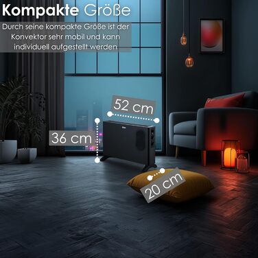 Електричний конвекторний обігрівач з вентилятором - електричний обігрівач з вентилятором - окремо вимикається вентиляторний обігрівач - енергозберігаючий та тихий - електричний конвекторний обігрівач потужністю 2000 Вт - нагрівальний блок