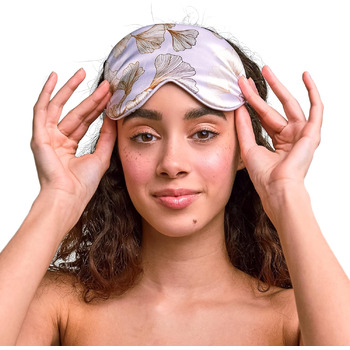 Маска для очей GRACE & COMPANY з чистого атласу для сну та подорожей Шовковисто гладка маска для сну (Серафіна)